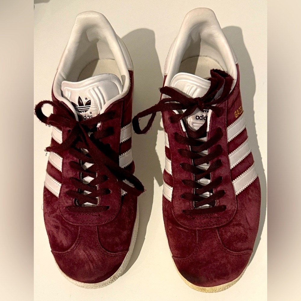 Adidas Burgundy Gazelle Sneakers